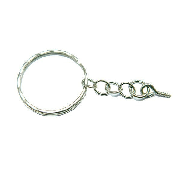 Keychain Split Ring, Eye Pin Screw, lobster hook, lobster clasp