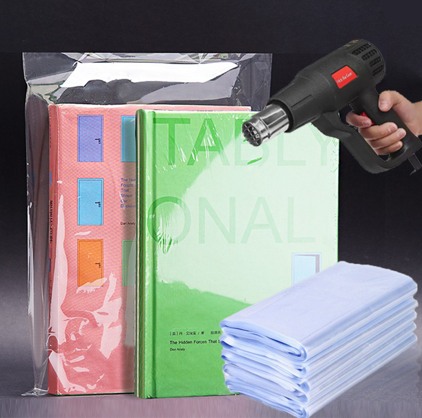 Book Heat Shrink Wrap Pembalut Plastic Wrap Untuk buku 20cm 25cm wrap roll and bag