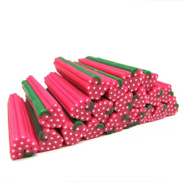 1 x Raspberry Polymer Clay Cane