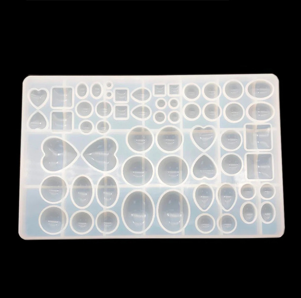 Multiple Sizes of Jewel Gems Silicone Mold (58 Cavity)  | AB Resin