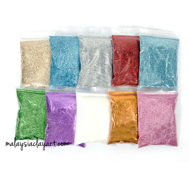 Fine powder glitter 60grits 0.3mm 50g pack