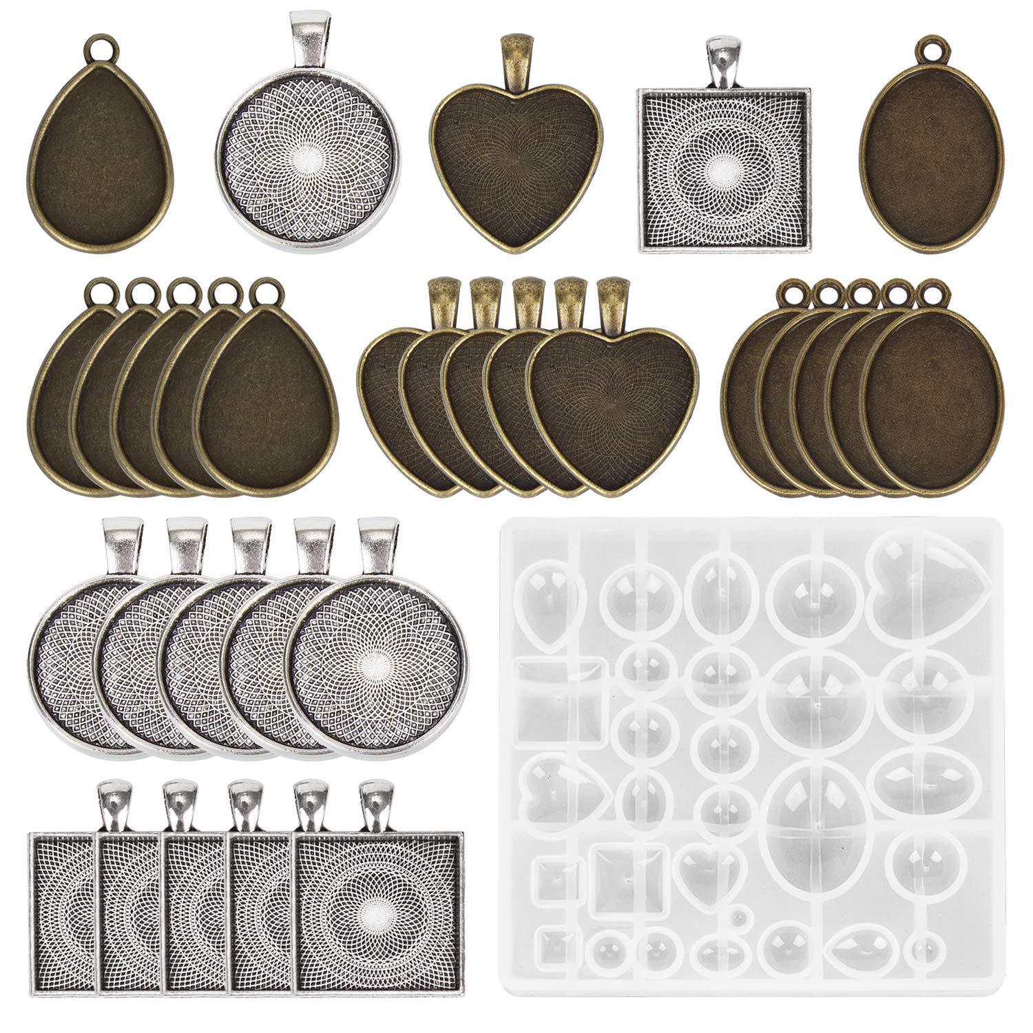 Epoxy Resin UV Resin DIY Jelwery Pendent Set With Mold 31pcs