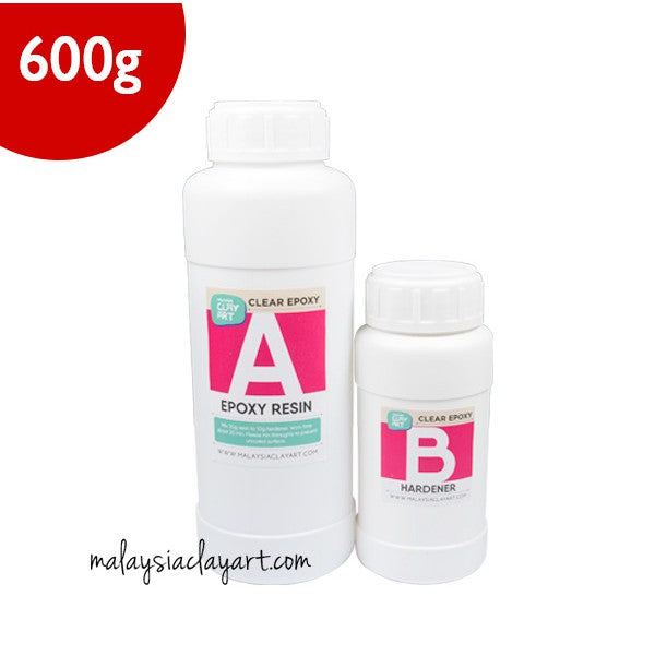 AB Resin Liquid (450g + 150g) | Clear Epoxy | Malaysia Resin For Wood &amp; Craft