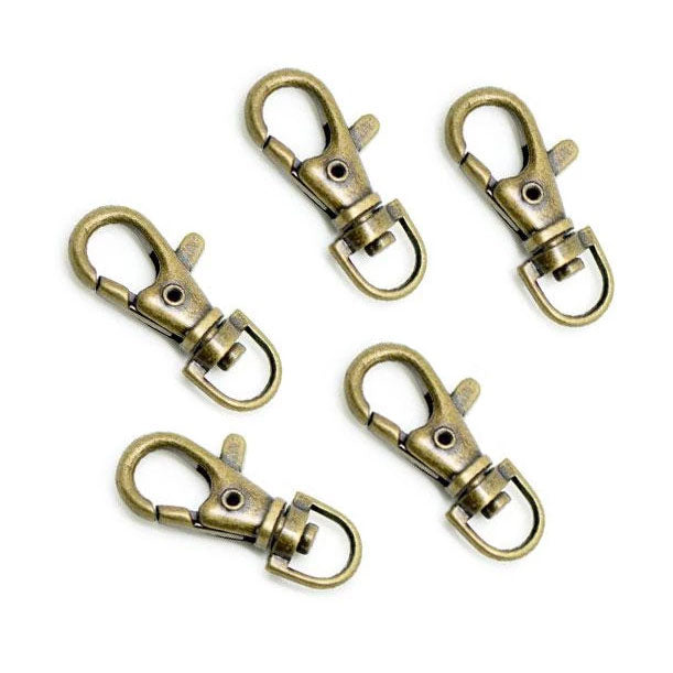 5 x Lobster Clasp DIY Keychain Antique Zakka Bronze