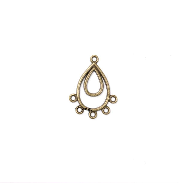 Tear Drop Vintage Frame Zakka Charm Earring