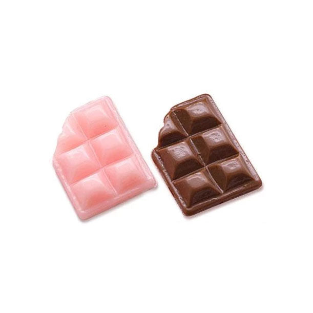 Set Of A Pink &amp; Chocolate Miniature Bar Decoden | Cute Cabochons