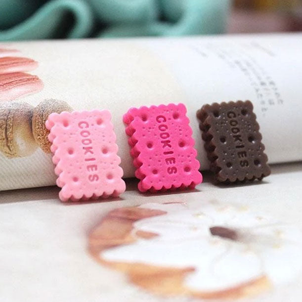 Pink &amp; Chocolate Biscuits Cookies Decoden Charm | Cute Cabochons