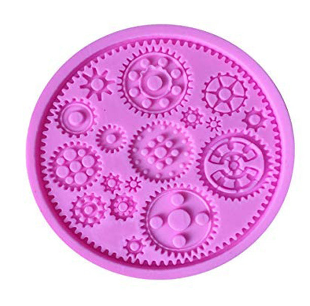 Steampunk Style Clock Watch Gears Wheel Silicone Mold 17- Cavity