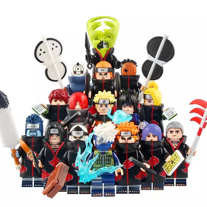 Anime Naruto Series Lego Minifigures Uzumaki Uchiha Obito Sasuke Kakashi WM6105 WM6106 WM6107