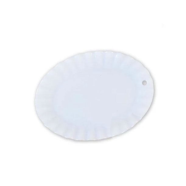 Miniature White Oval Shaped Dessert Plate