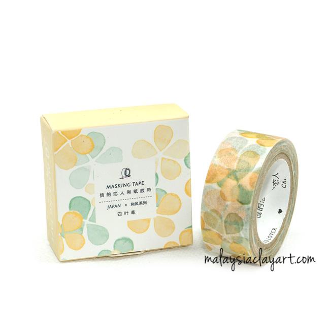 Four leaf clover Japanese style masking tape