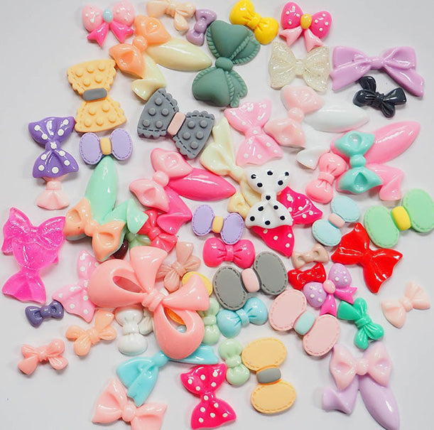 10 x Ribbon Assorted Mix Kawaii Decoden Kit Cute Cabochons