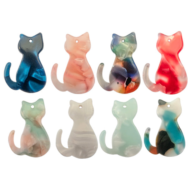 Cat Pendants Charm Acrylic Earrings Adorable Jewelry Handmade Accessories