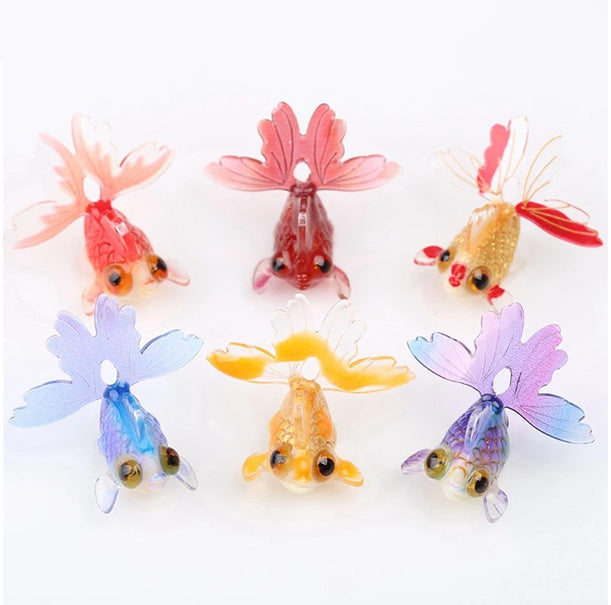 Mini Goldfish Pendants Charm Acrylic Earrings Adorable Jewelry Handmade Accessories