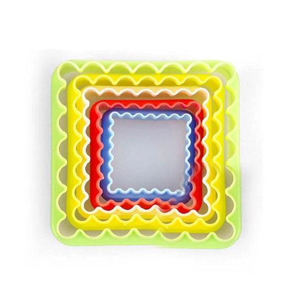 Square With Wave Shape 5 Pcs Cutter Set