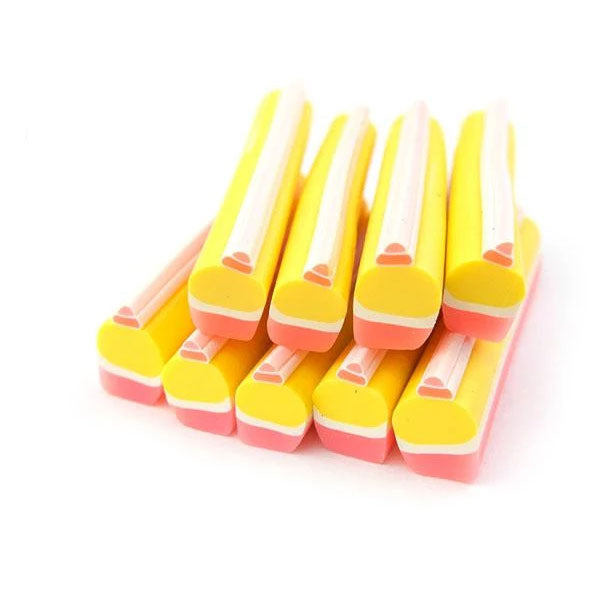 1 x Big Yellow Cake Fimo Clay Cane