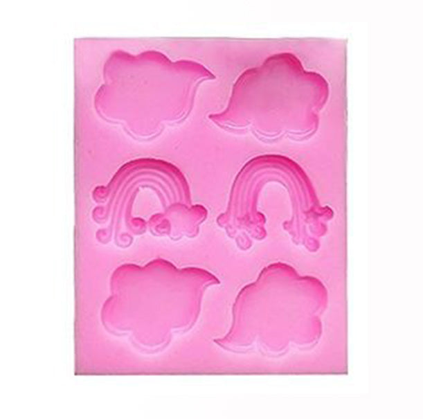 Rainbow Cloud Silicone Mold 6 Cavity