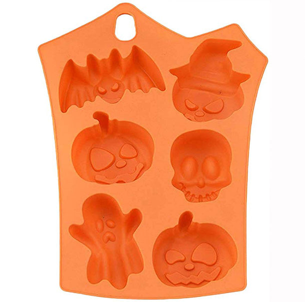 Halloween Pumpkin Silicone Molds 6-Cavity