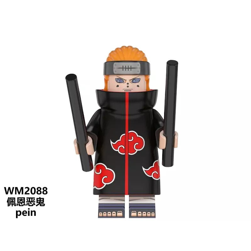 Anime Naruto Series Lego Minifigures Uzumaki Uchiha Obito Sasuke Kakashi WM6105 WM6106 WM6107