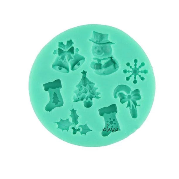 Christmas Element Silicone mold - 8 Designs