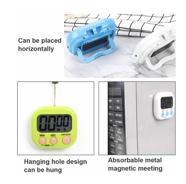 Digital Kitchen Timer Electronic For Cooking Shower Study Stopwatch