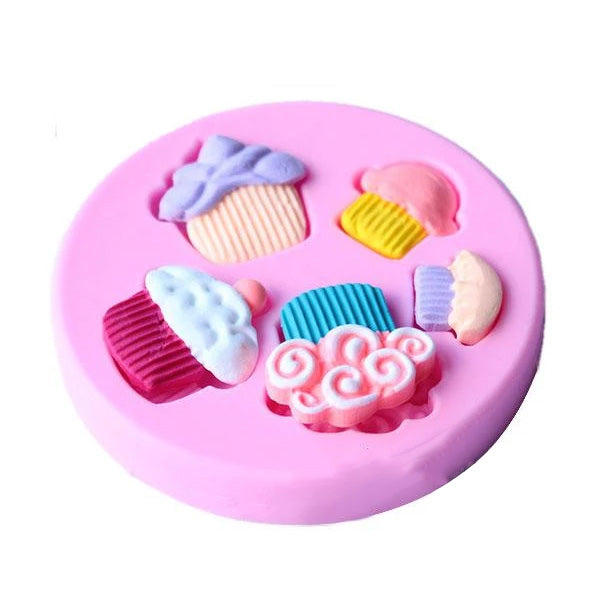 Cupcake Silicone Mold - 5 cavity