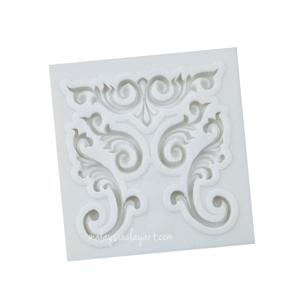 Frame Floral Motive Silicone Mold