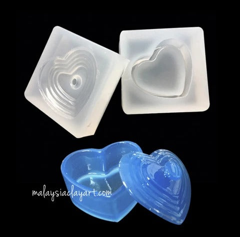 Heart Shape Tiny Container Silicone Mold