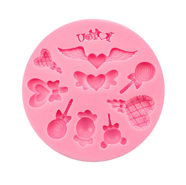 Love Wings Lollipop Sweet Ice Cream Silicone Mold