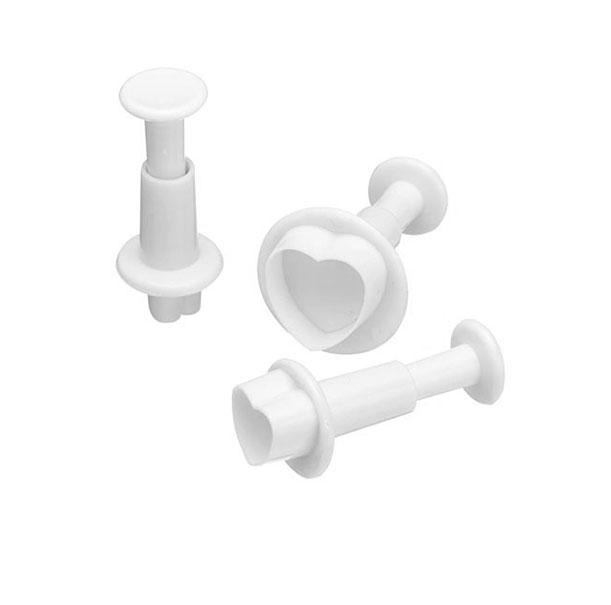 Love Heart Shaped Plunger Cutter - Set of 3