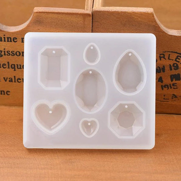 Love Heart Jewel Pendant Silicone Mold