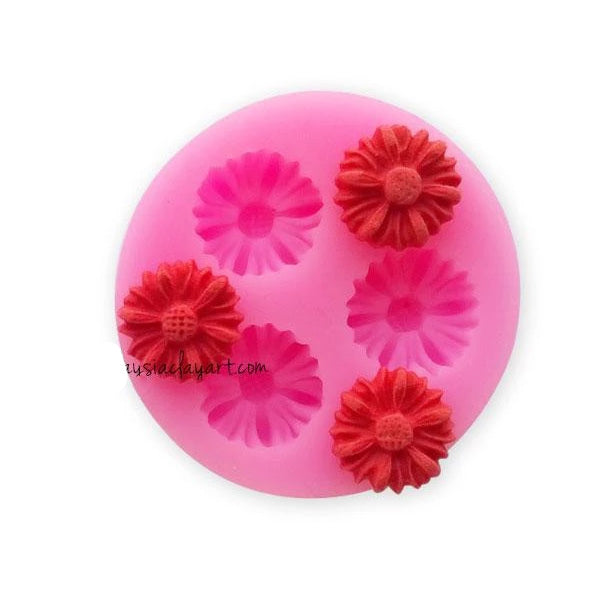 Mini Daisy Flower Silicone Mold - 3 Cavity