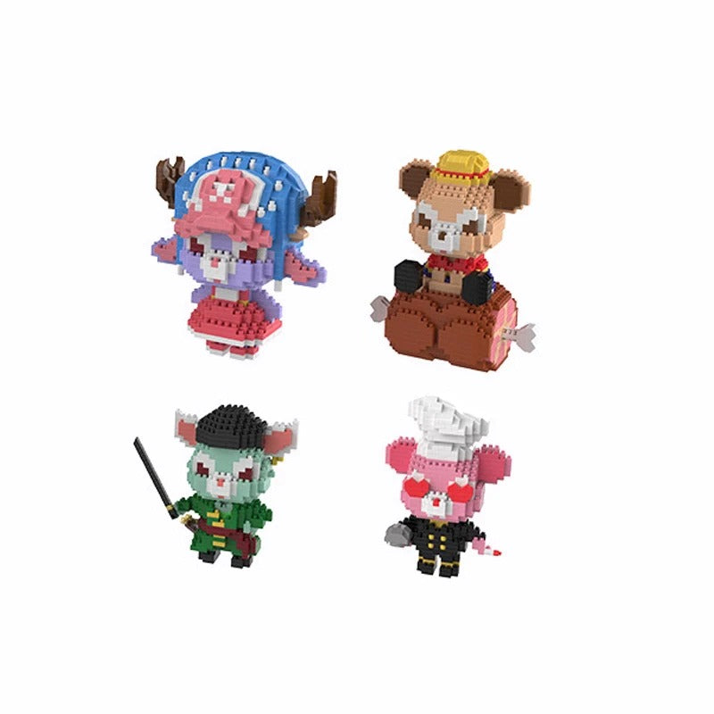 Sanji Shelliemay Luffy Duffy Micro Diamond Block Chopper Stellalou Zoro Gelatoni Nanobrick Bricks Toys