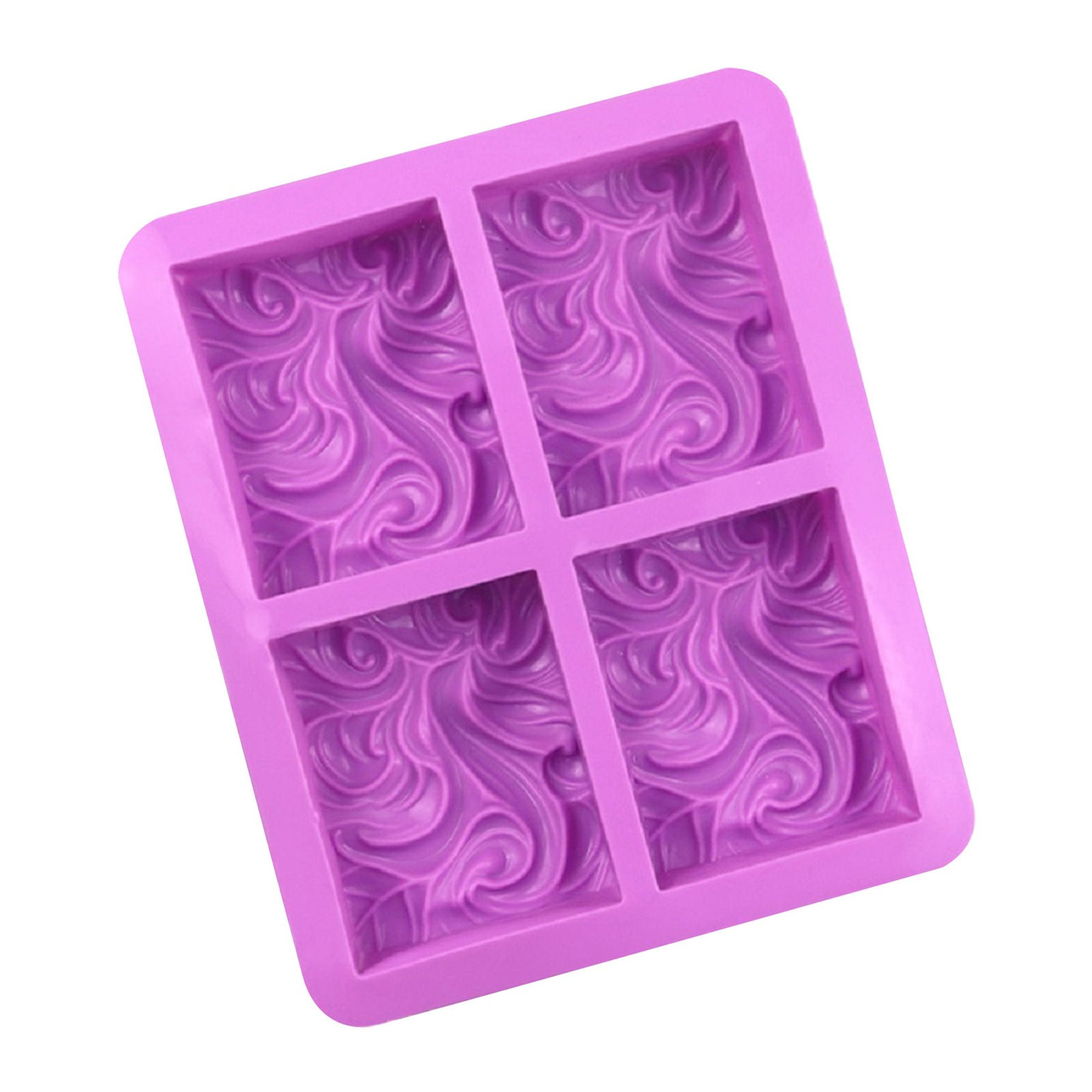 Wavy Silicone Mold 4 Cavity | Soap | Epoxy resin | Chocolate | Wax | Plaster