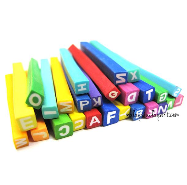 26 x A to Z Alphabet Polymer Clay Canes