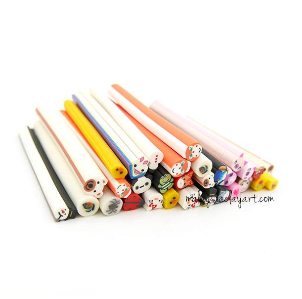 1 x Cartoon Character Polymer Clay Cane (Random)