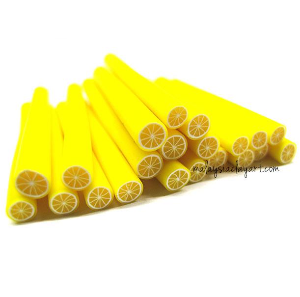 1 x Lemon Polymer Clay Cane