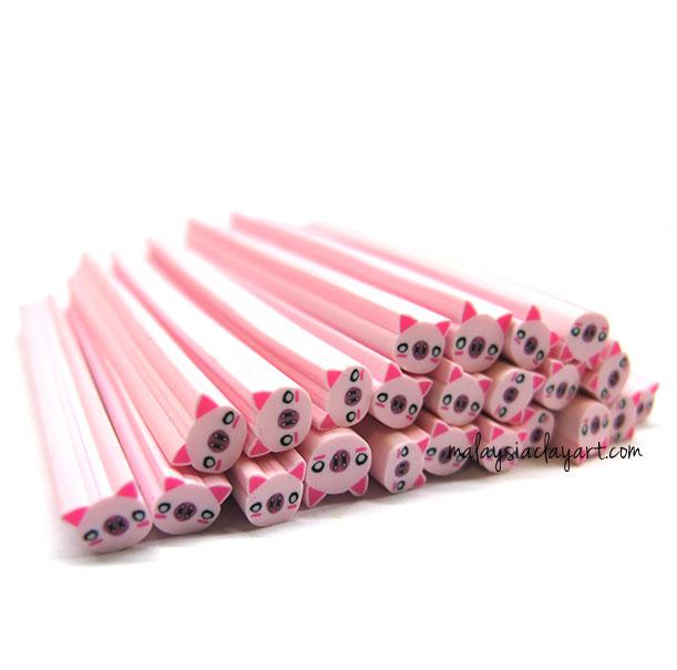 1 x Cute Piggy Polymer Clay Cane