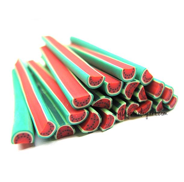 1 x Watermelon Polymer Clay Cane