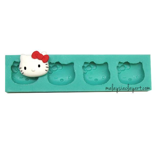 Hello Kitty Silicone Mold - 4 Cavity