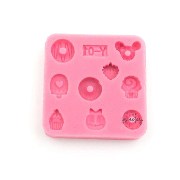 Miniature Small Assorted Cupcake Icecream Donut Silicone Mold