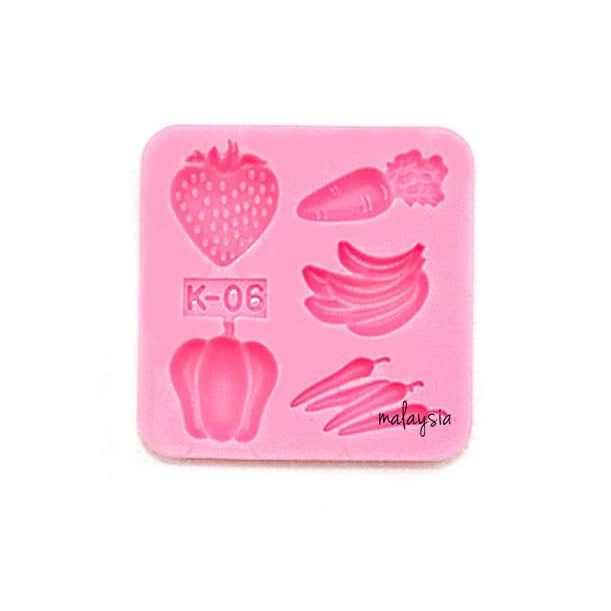 Miniature Small Assorted Fruits Silicone Mold