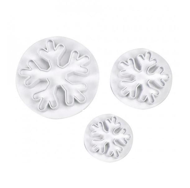 Big Snowflake Plunger Cutter - Set of 3 (Design 2)