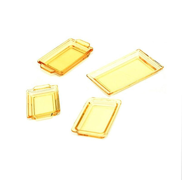 4pcs / Set Miniature Trays Plates