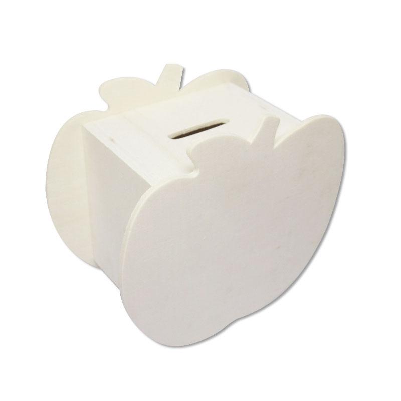 Wooden Apple Coin Bank